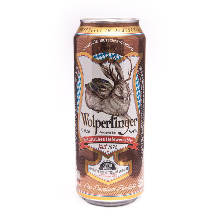 Wolpertinger Naturtrubes Hefeweissbier / Вольпертингер Нефильтрованное пшеничное пиво 0,5 бан.