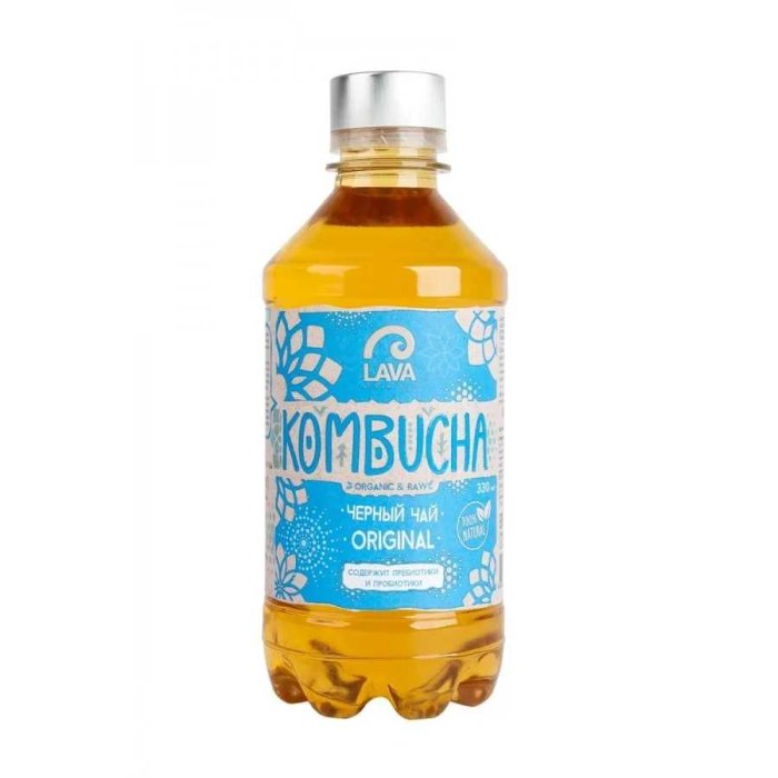 Напиток Лава Суперфуд Kombucha Черный чай 330мл