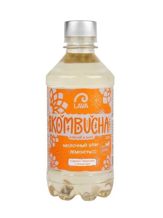 Напиток Лава Суперфуд Kombucha Молочный Улун Лемонграсс 330мл
