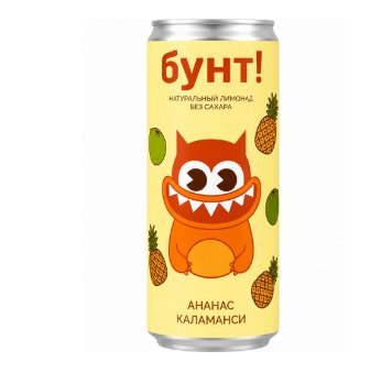 Лимонад 4Brewers Бунт Ананас Каламанси 0,33 бан.