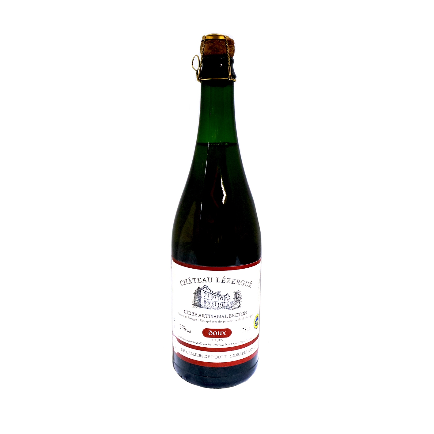 Сидр Chateau Lezergue Artisanal Breton Doux / Шато Лезергю ремесленный бретонский сладкий 0,75 бут.