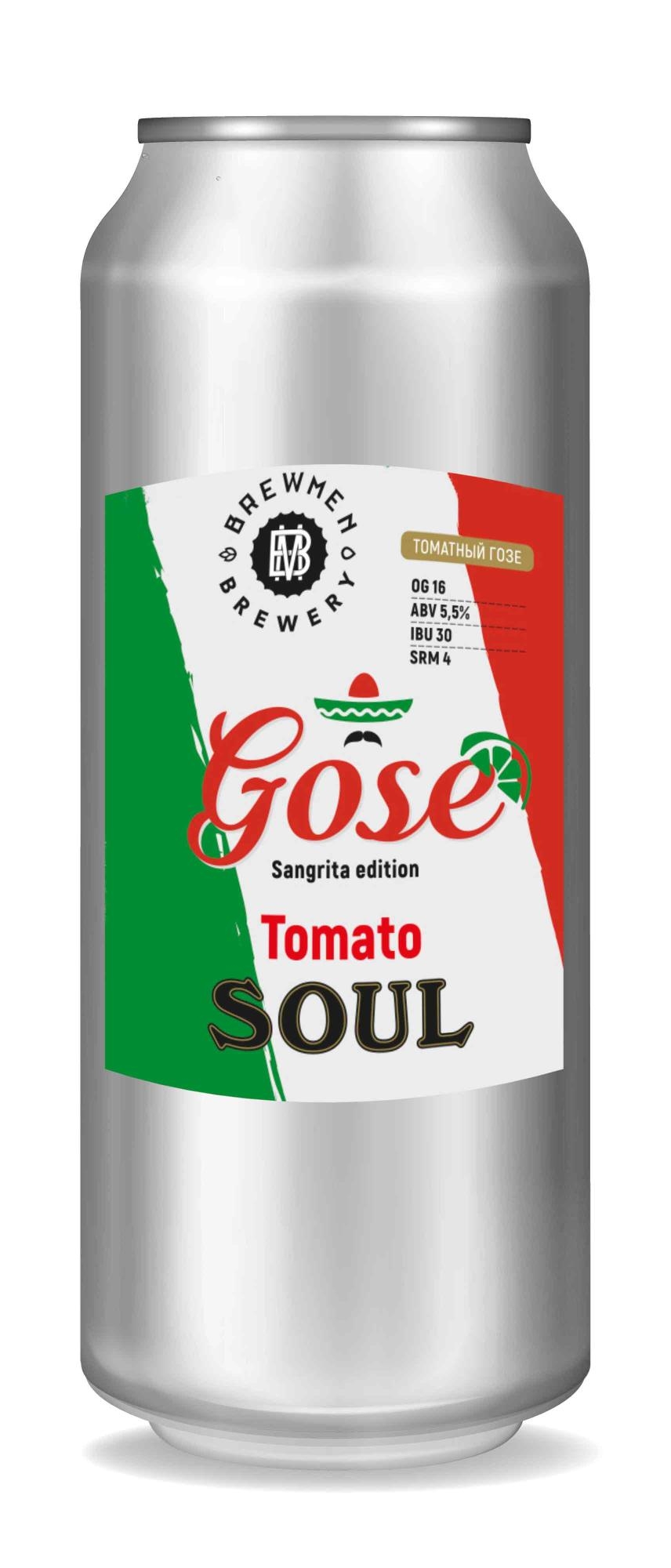 Brewmen Tomato Soul Sangrita Edition /Томатная душа версия сангрия 0,45 бан.