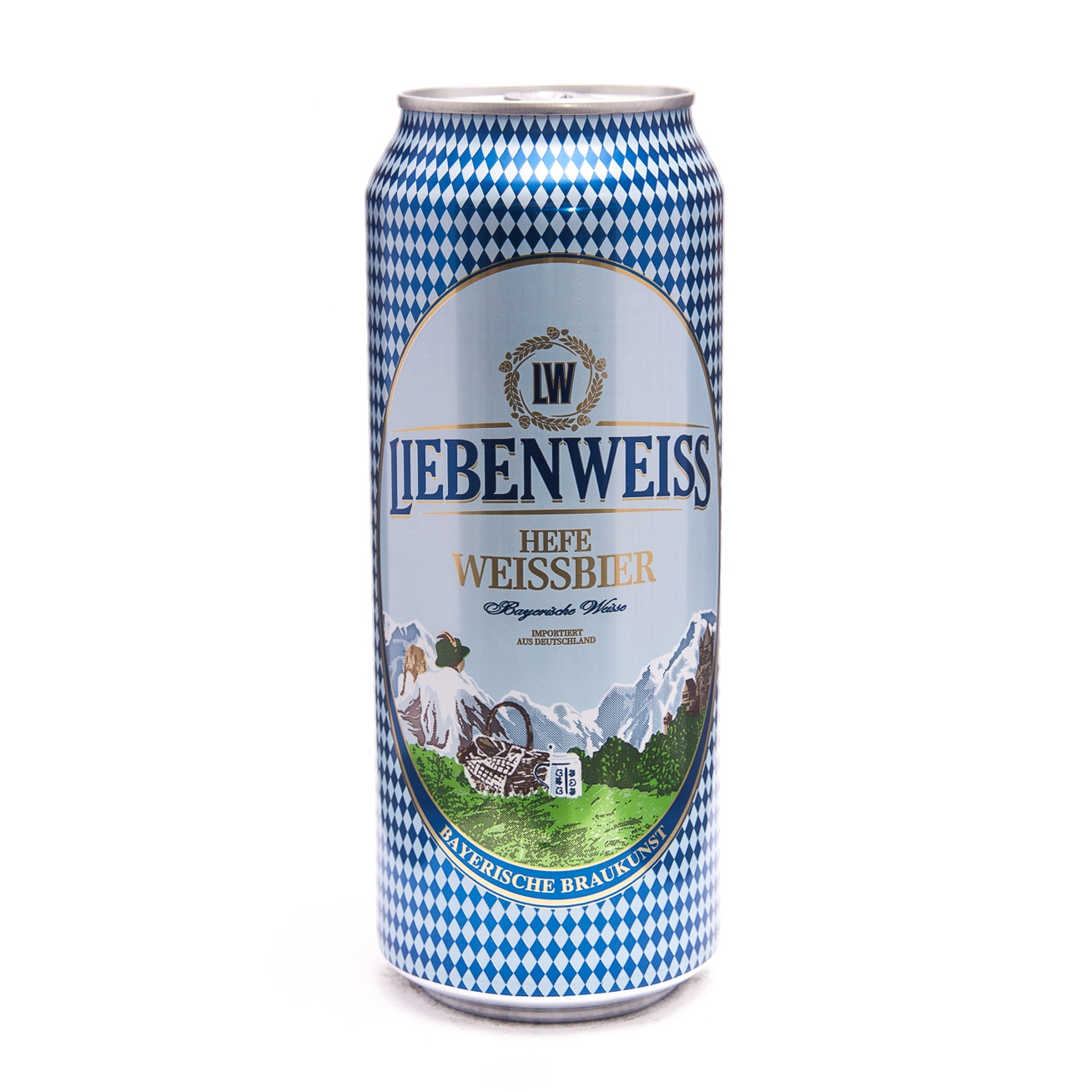 Kaiser Brau Liebenweiss Hefe Weissbier / Либенвайс нефильтрованное пшеничное пиво 0,5 бан.