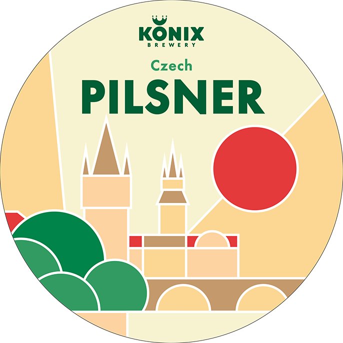 Konix Czech Pilsner / Чешский пильзнер 0,45 бут.