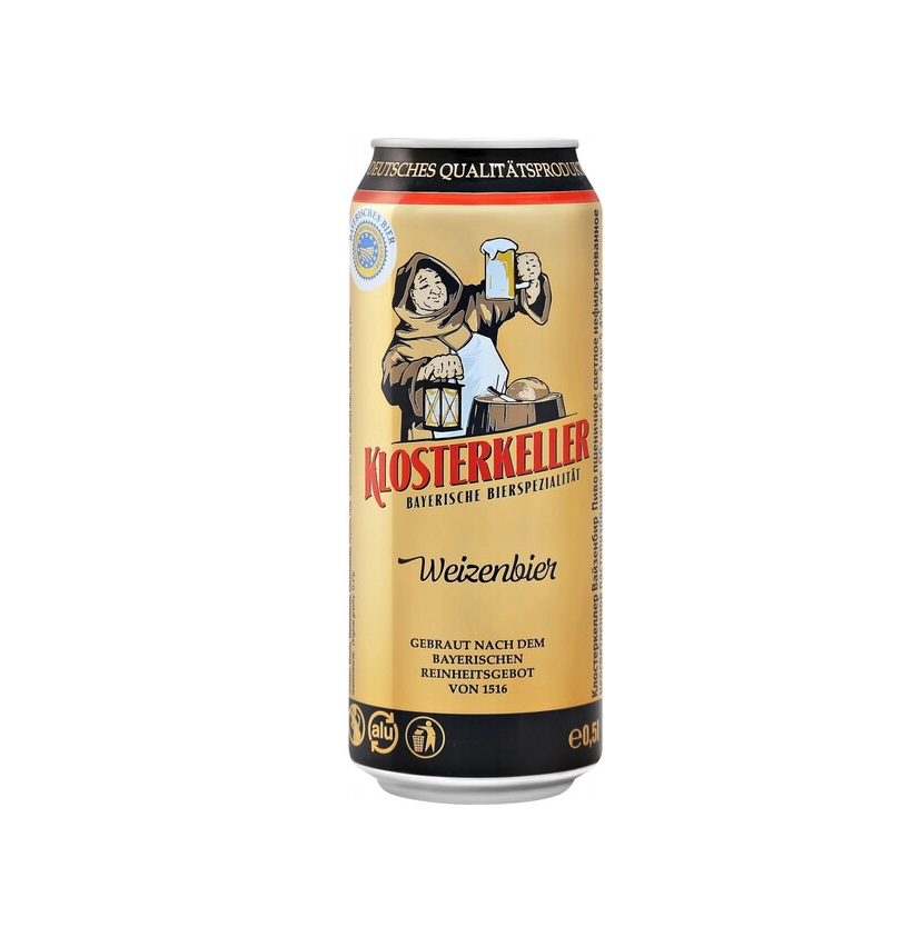 Brauhaus Leikeim Klosterkeller Weizenbier / Монастырское погребное пшеничное пиво 0,5 бан.
