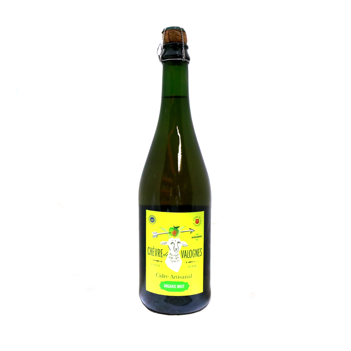 Сидр Chevre De Valognes Cidre Artisanal Organic Brut/Шевр де Валонь ремесл. органич.сухой 0,75 бут