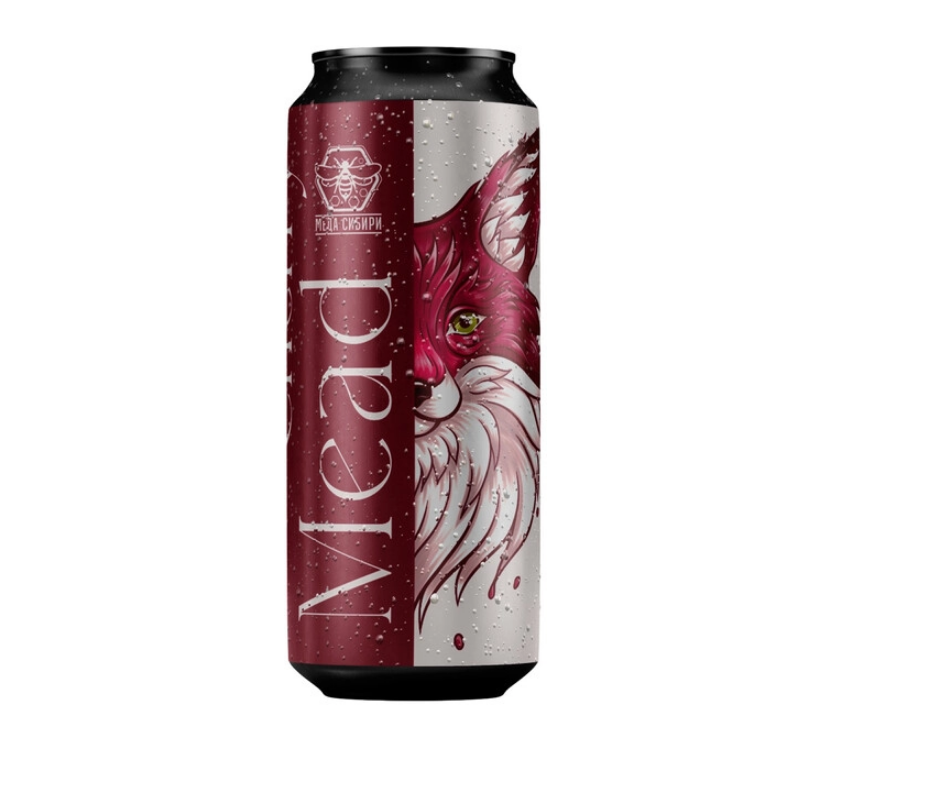 Мёд МедА Сибири Mead Cherry / Медовуха с вишней 0,45 бан.