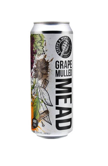 Мёд Steppe&Wind Grape Mulled Mead / Виноградный глинтвейн 0,45 бан.