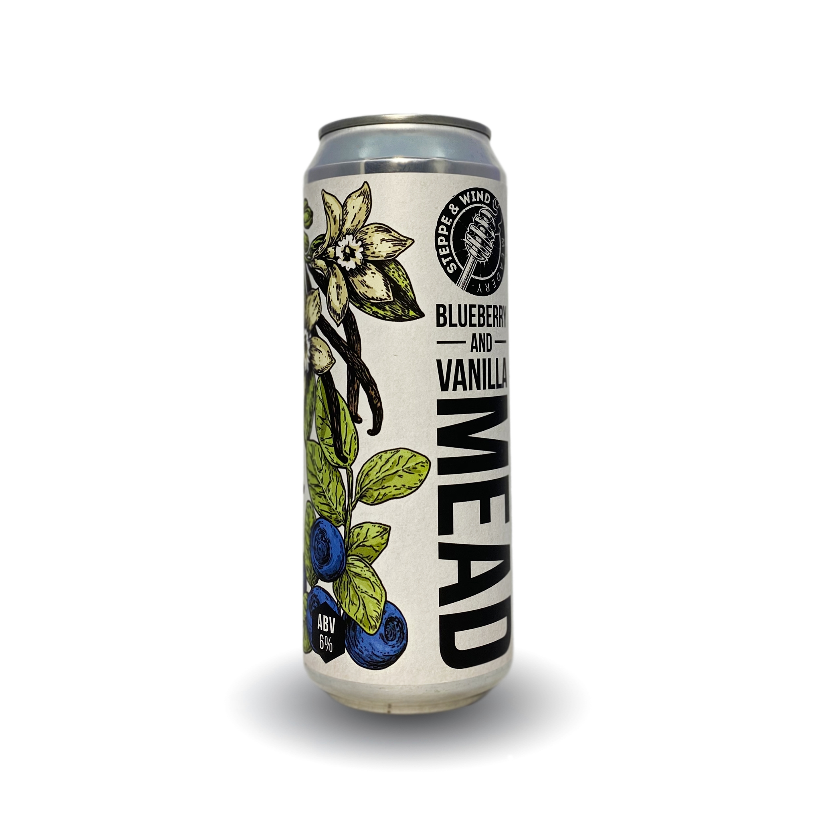 Мёд Steppe&Wind Blueberry Vanilla Mead / Голубика ваниль 0,45 бан.