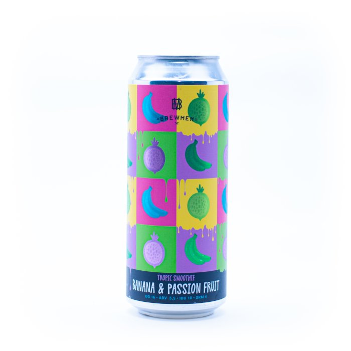 Brewmen Tropic Smoothie Banana Passion Fruit /Тропический смузи из банана и маракуйи 0,45 бан.