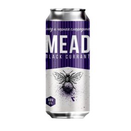 Мёд Steppe&Wind Black Currant Lime Mead / Медовуха Степь и ветер Чёрная смородина Лайм 0,45 бан.